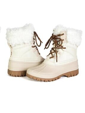 NIB JBU Women's Camden Lace-up Fauz Fur Cold Weather Boots Size 10